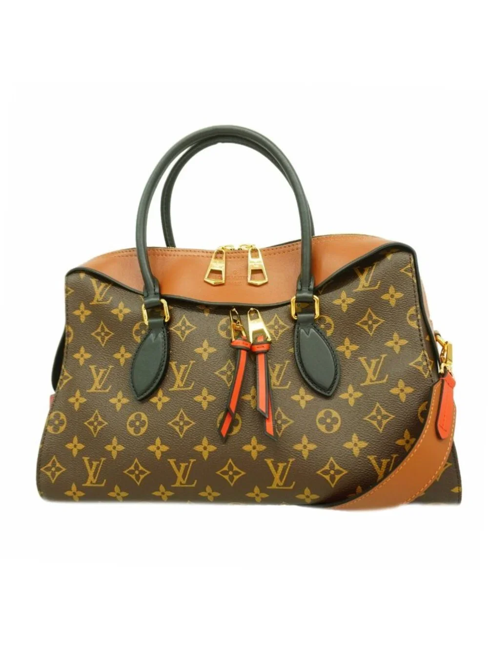 Louis Vuitton Handbag Monogram Roulis Tote Brown 2-Way